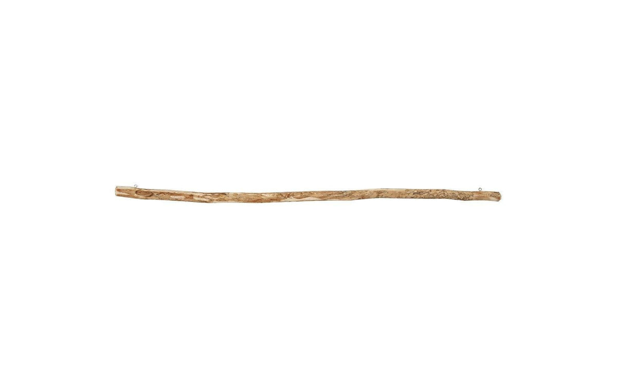 Creativ Company Holzstock zum Aufhängen L 60 cm, D 15-20 mm, 2 Metallösen