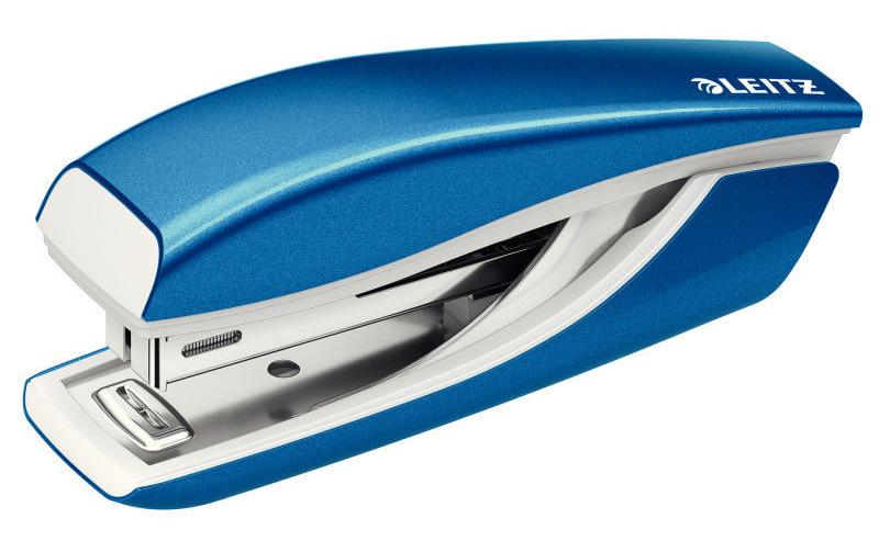 Leitz WOW Mini-Heftgerät NeXXt blau metallic, 10 Blatt, Metall