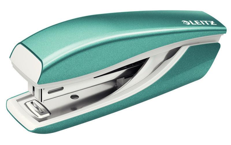 Leitz WOW Mini-Heftgerät NeXXt eisblau metallic, 10 Blatt, Metall