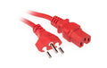 Apparatekabel C15/Typ12, 2m rot, H05VV-F 3G 1.0mm2