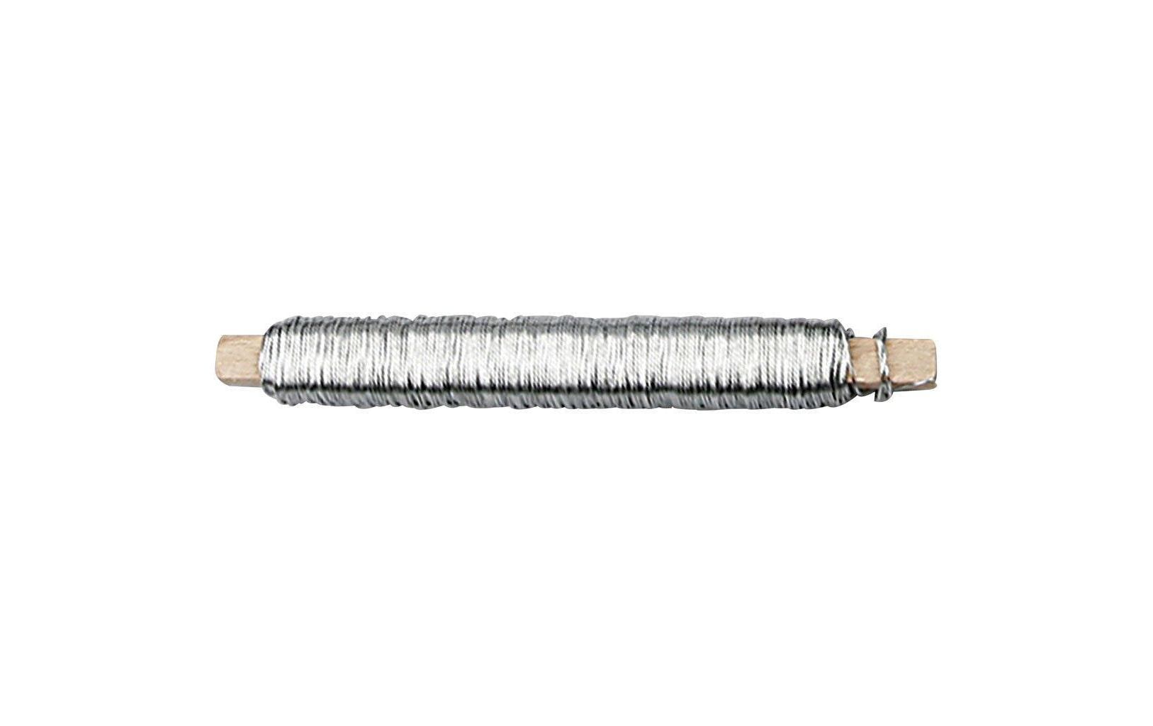 Creativ Company Stahldraht Blumendraht 0.6 mm, 100 g, 50 m, silber