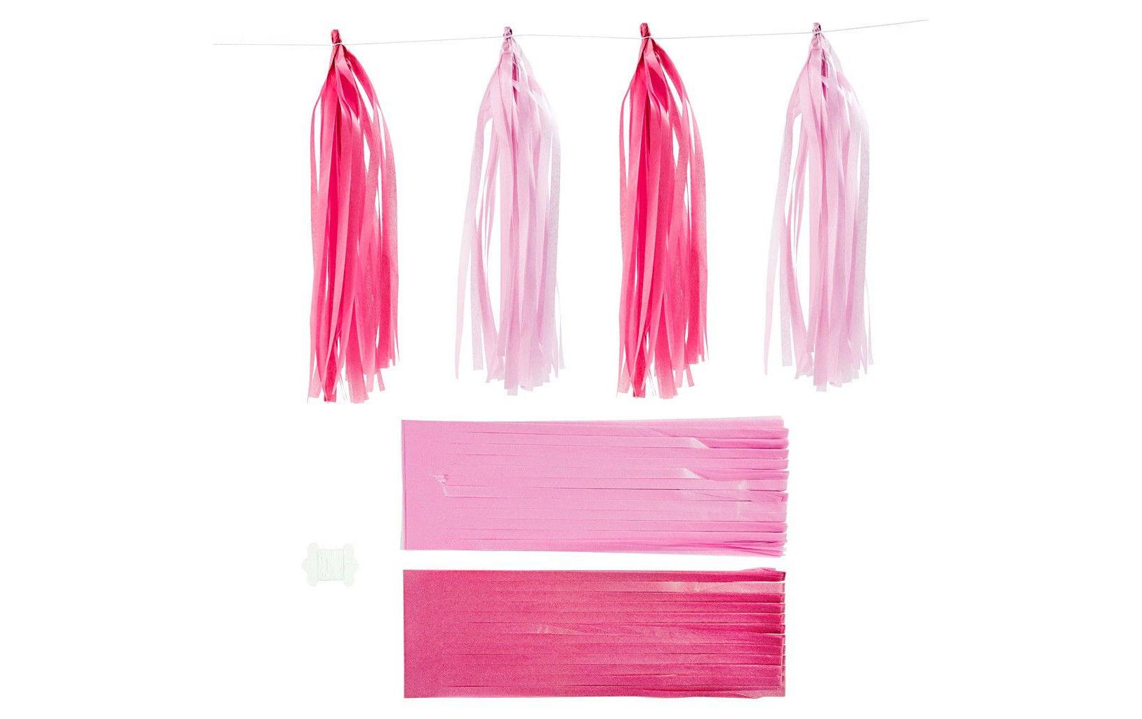 Creativ Company Papier-Quasten rosa 12 Stück, 12 x 35 cm, 14g,