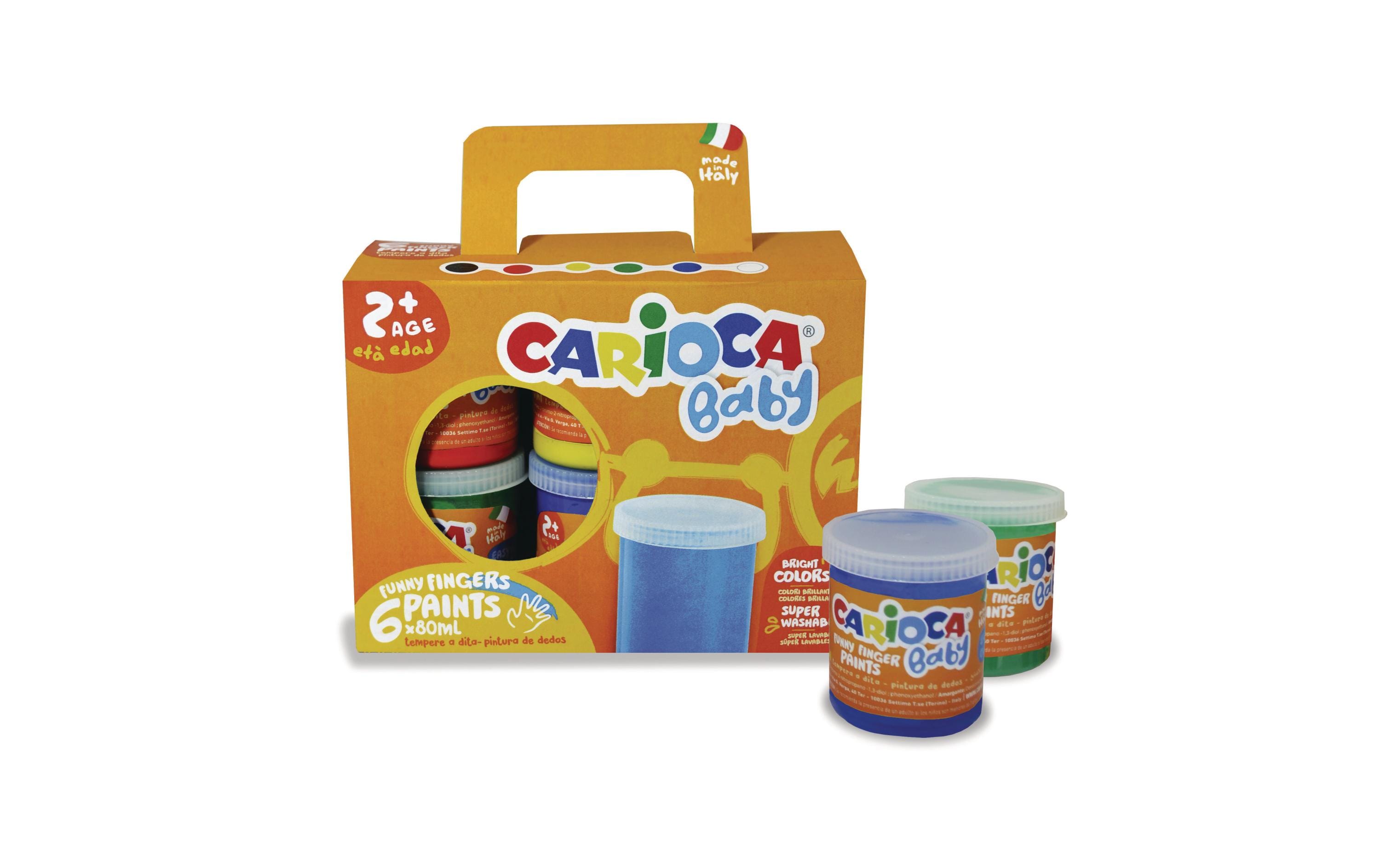 Carioca Fingermalfarben Baby 6 Farben à 80ml