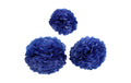 Creativ Company Papier-Pompons blau 3 Stück: 20 + 24 + 30 cm