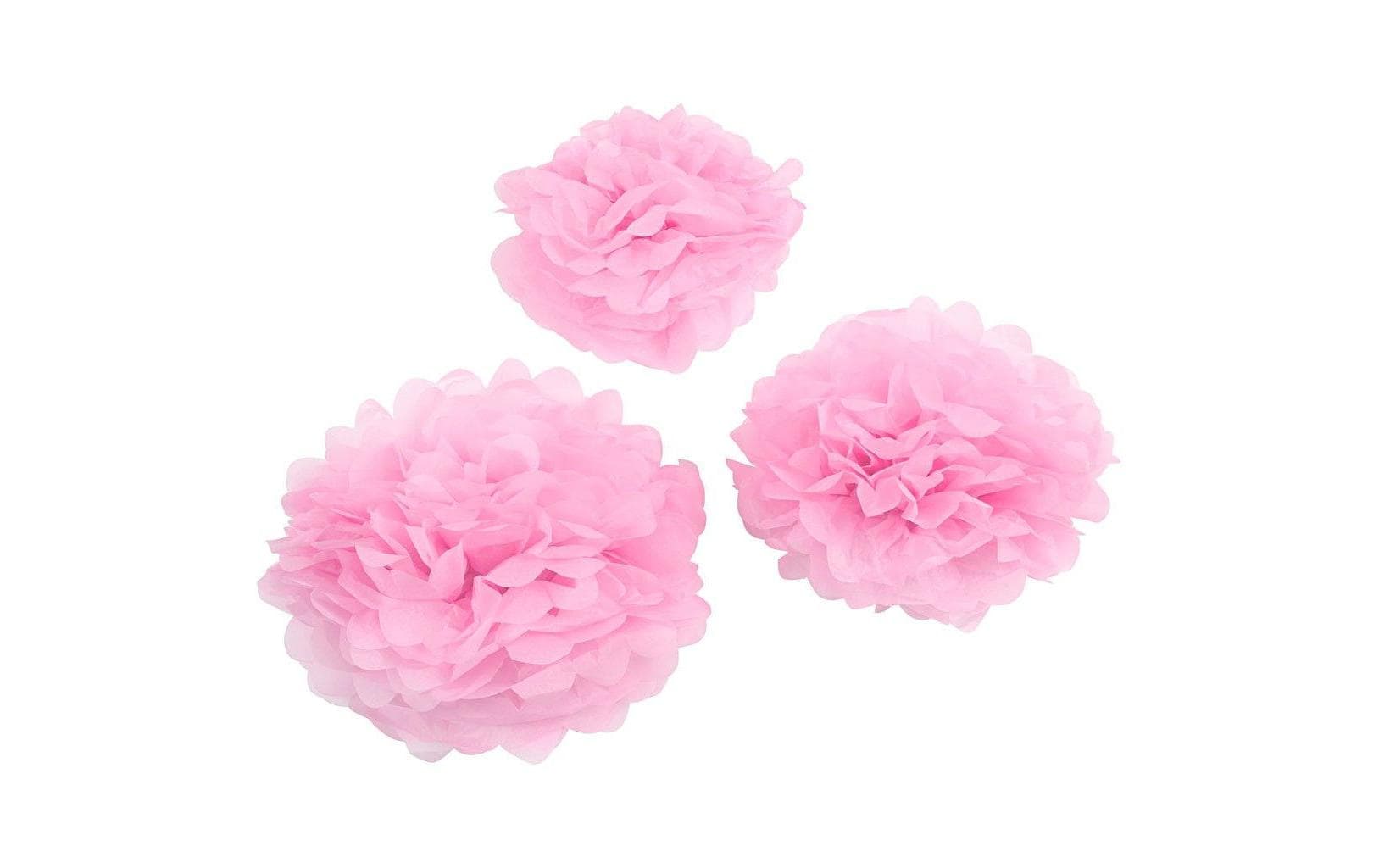 Creativ Company Papier-Pompons rosa 3 Stück: 20 + 24 + 30 cm
