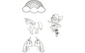 Creativ Company Schrumpffolie Einhorn 4 Blatt 10.5 x 14.5 cm