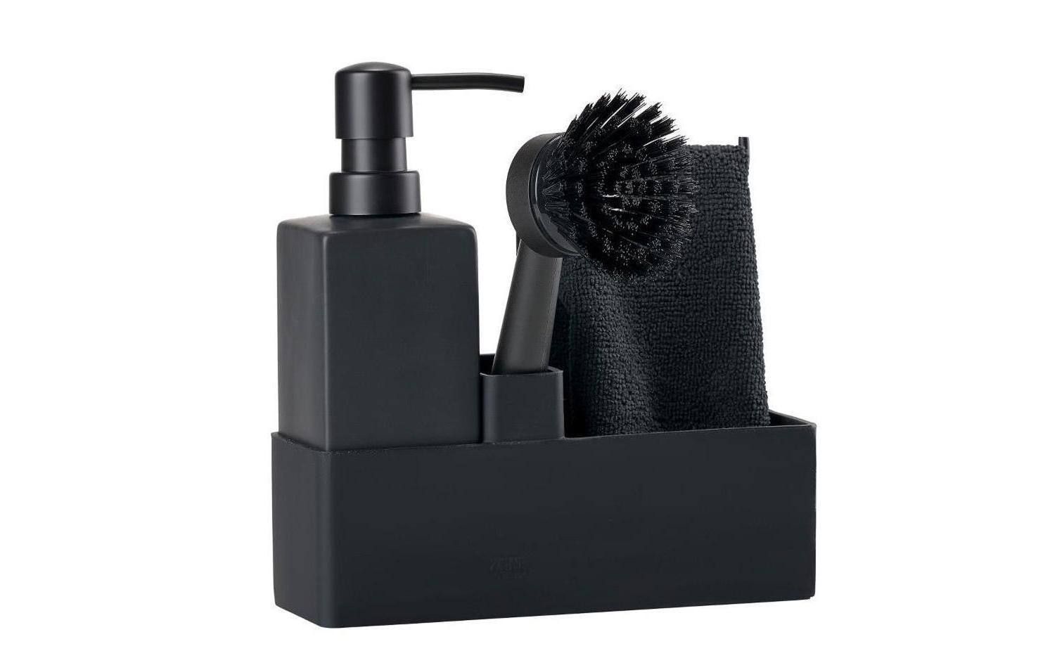 Zone Spültrogbutler 4er Set Black Schwarz, Grösse 19x20.5x6cm