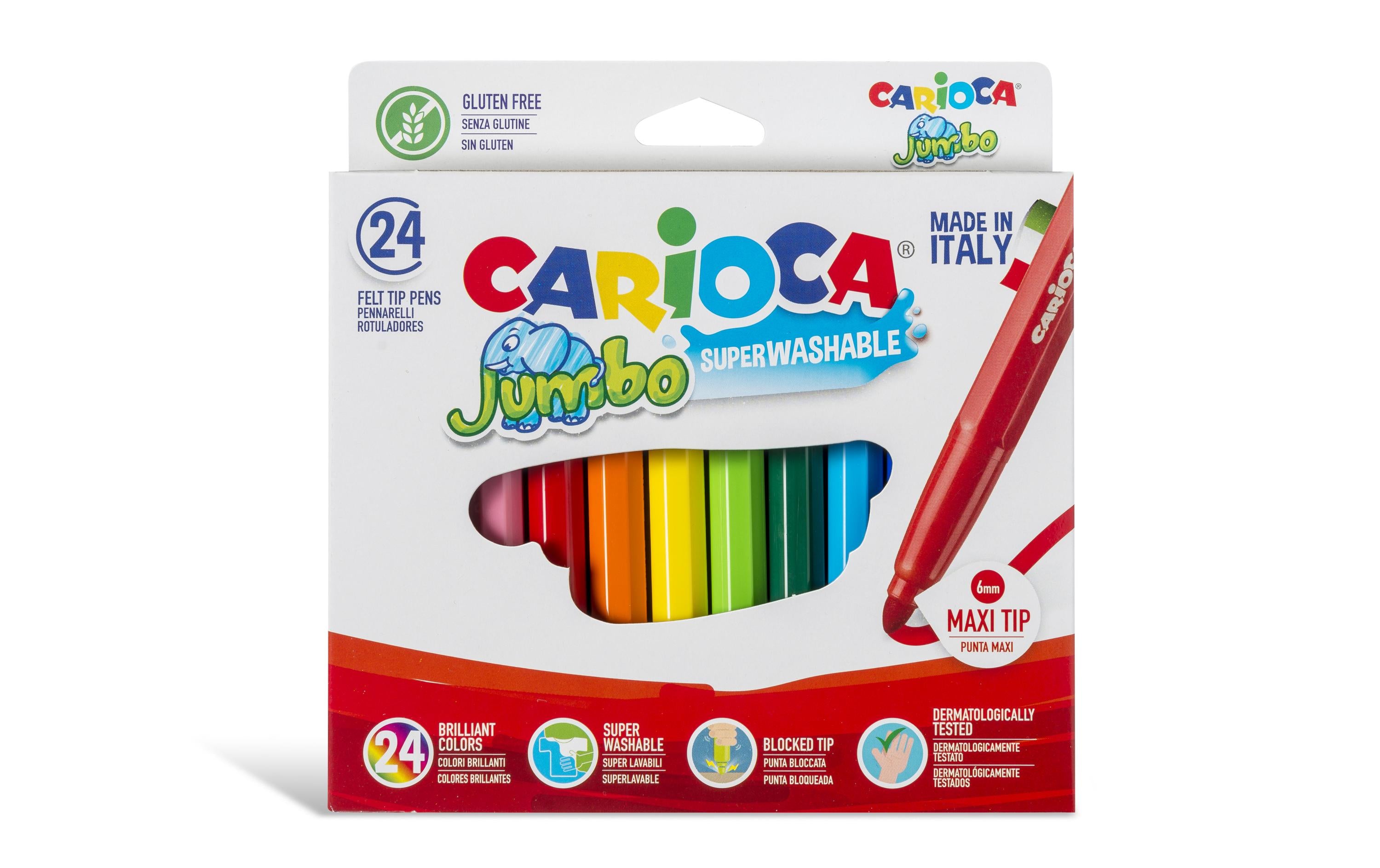Carioca Fasermaler Jumbo Box 24er Pack