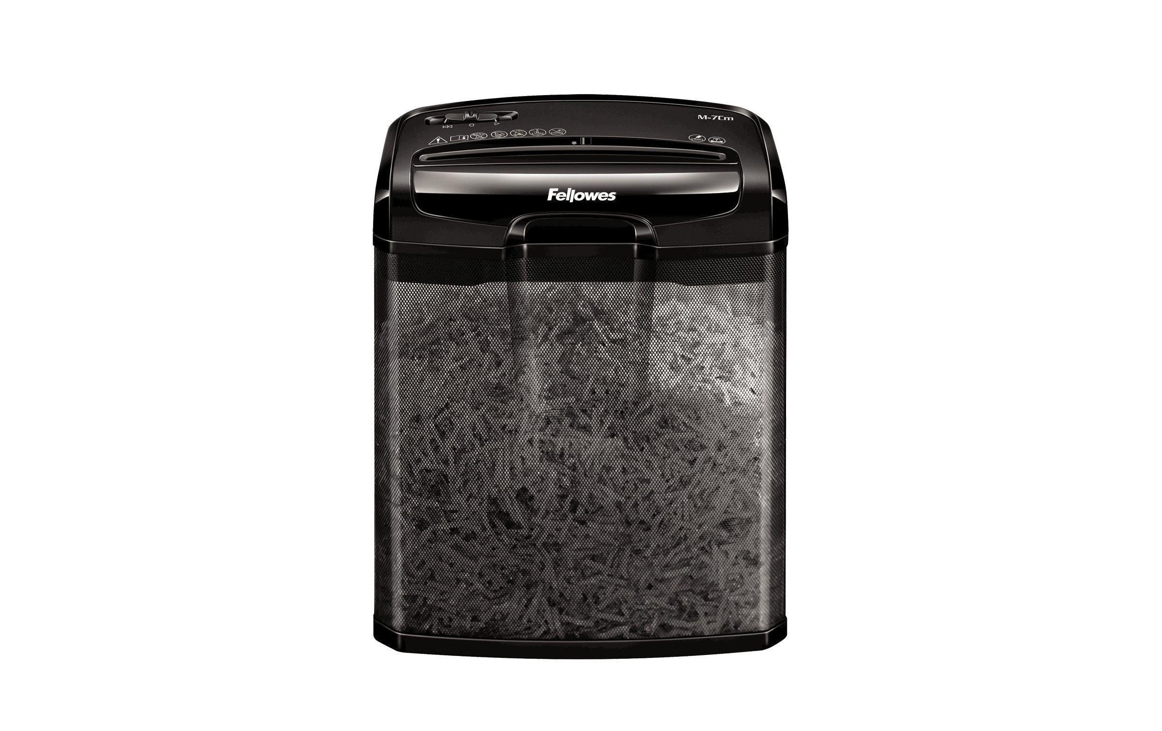 Fellowes Aktenvernichter M-7CM Bis 7 Blatt, 14 Liter, Microschnitt,
