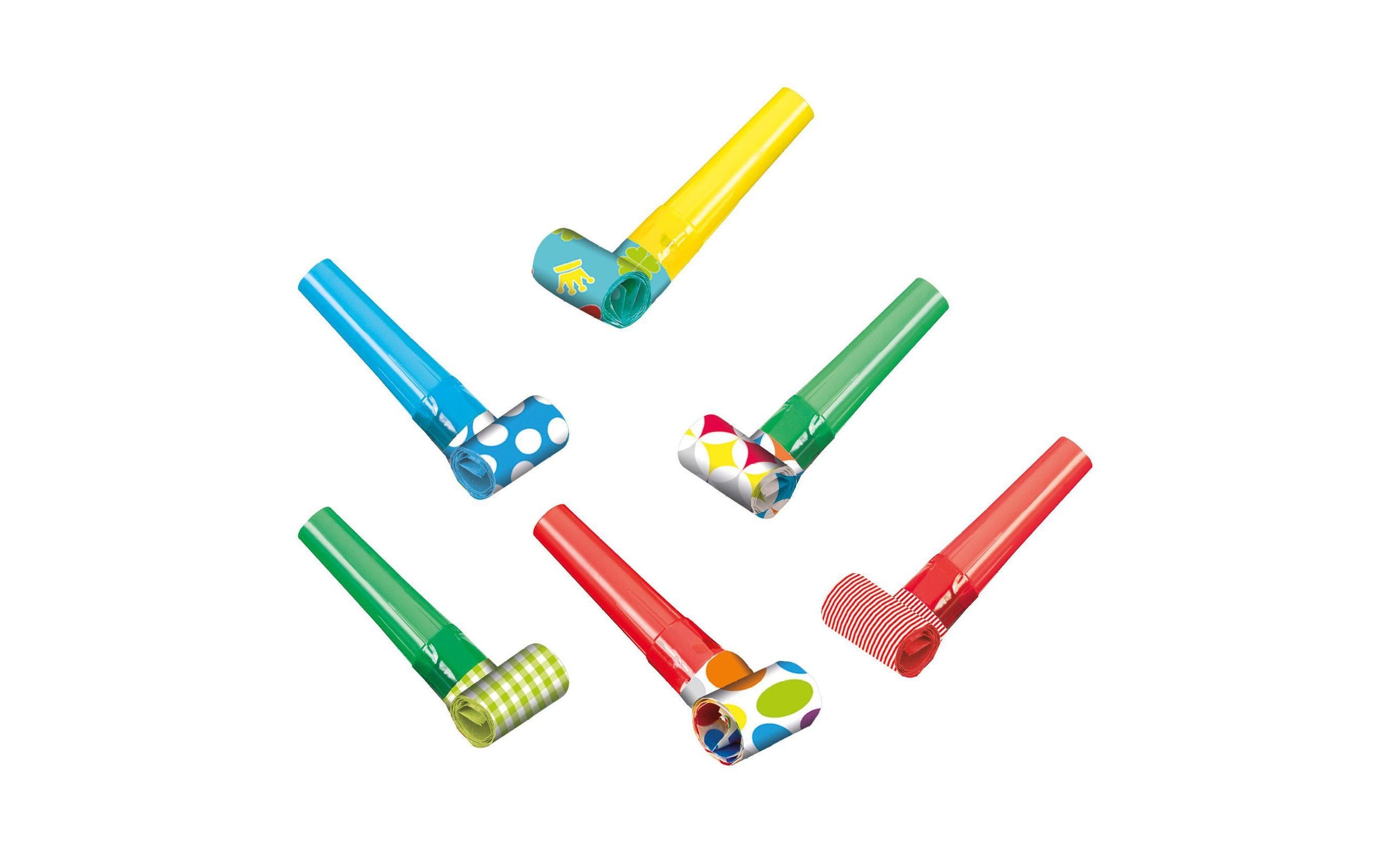 Papstar Partypfeife 6er Set 24 cm lang (entrollt)