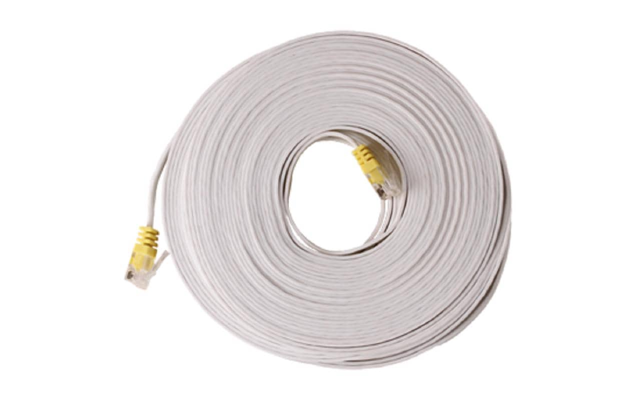 Swisscom HF Kabel CAT6a Ethernet 25m, flach, weiss