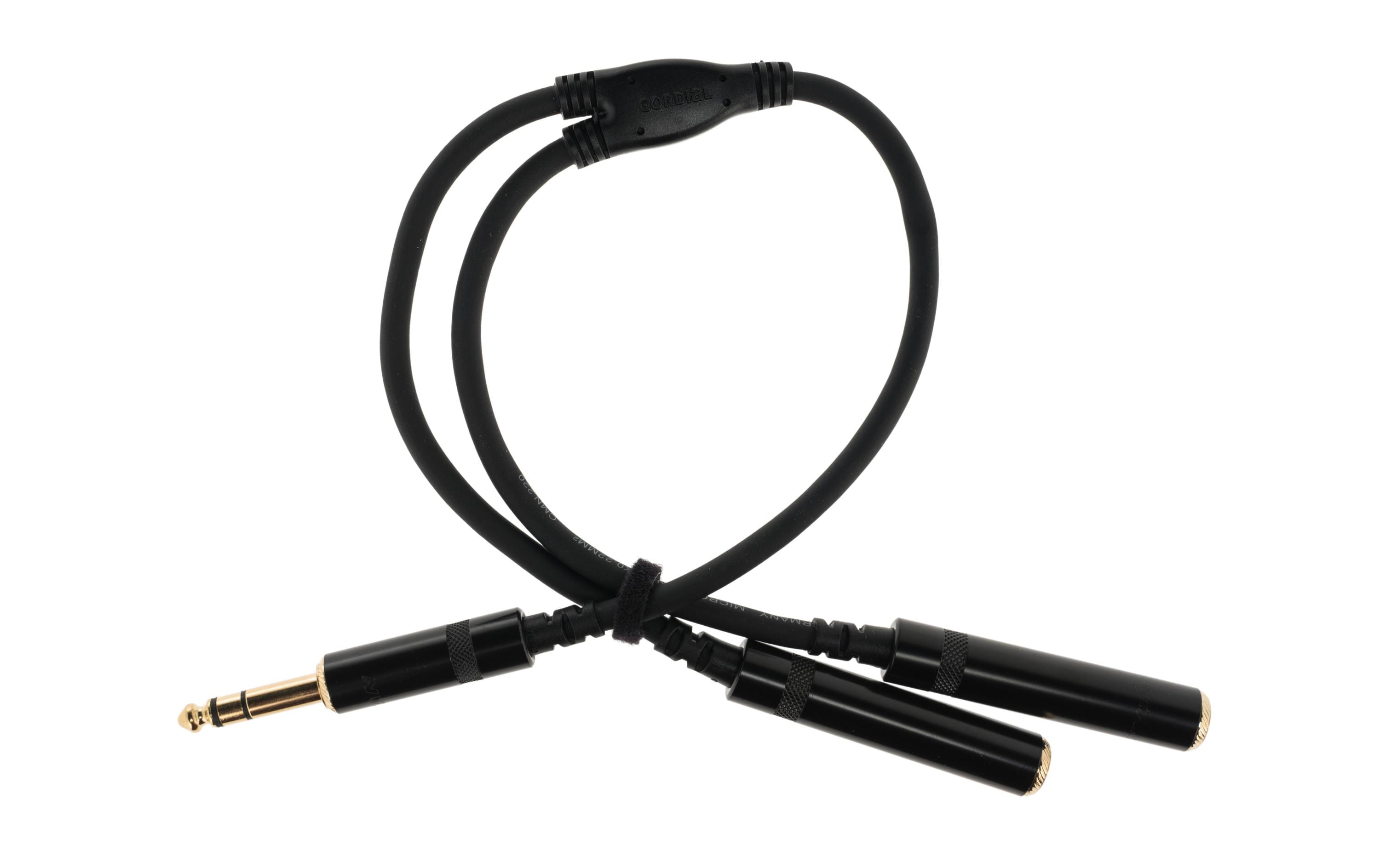 Cordial CFY 0.3 VKK Y-Kabel, 6.3mm - 2x 6.3mm, 0.3m