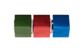 Sigel SuperDym-Magnet, Cube-Design blau/rot/grün, 11x11x11mm, 3Stk.
