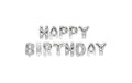 Papstar Ballon-Set Happy Birthday silber 35 cm hoch