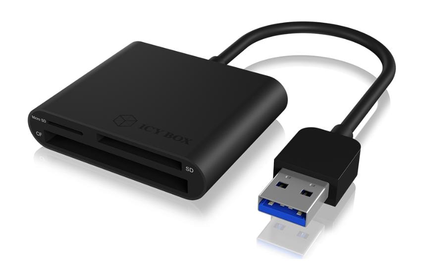 ICY BOX IB-CR301-U3, USB3.0 Multi-Kartenl. USB 3.0, schwarz, 3 Slots