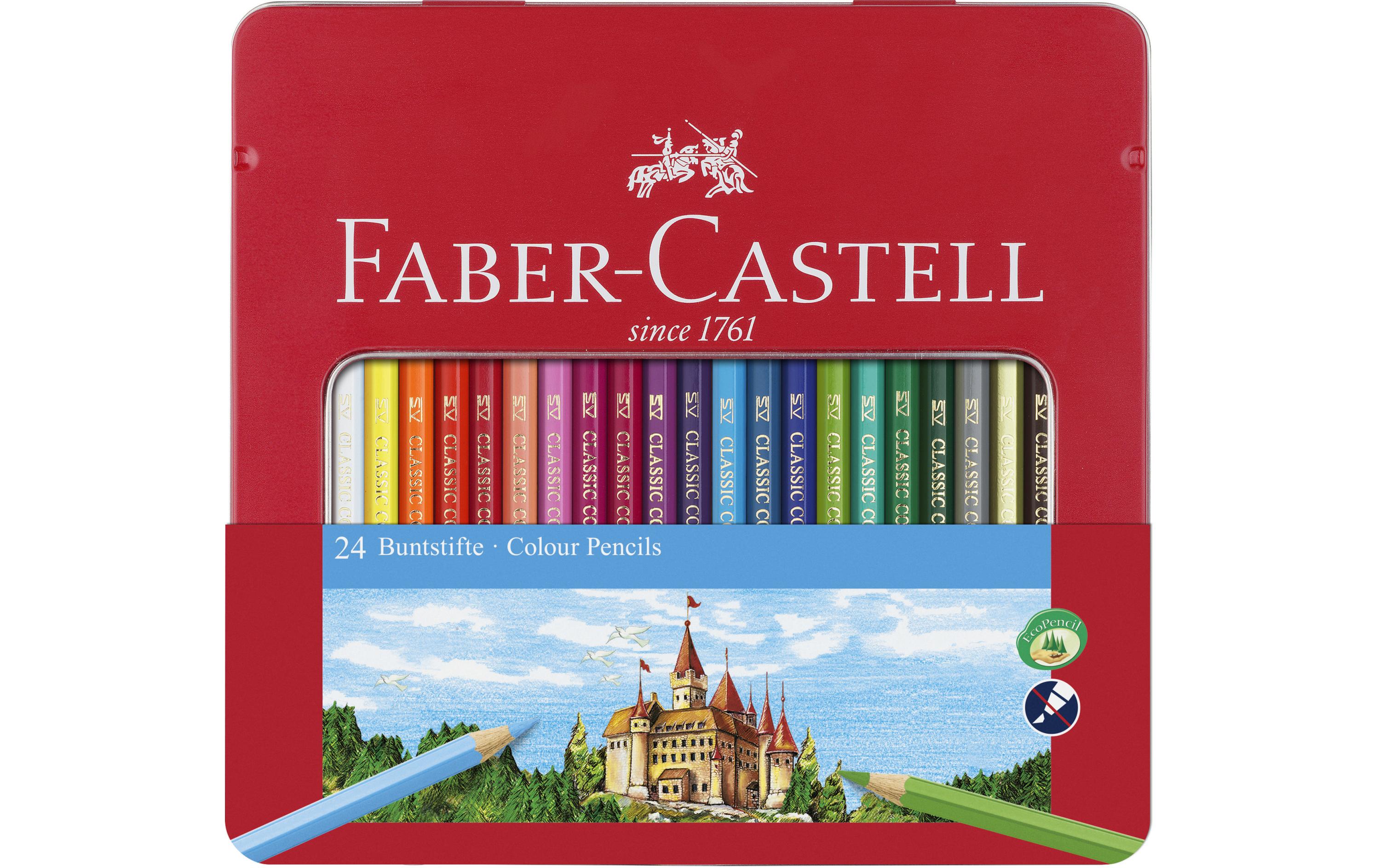 Faber-Castell Farbstifte Classic Colour Hexagonal, 24er Metalletui