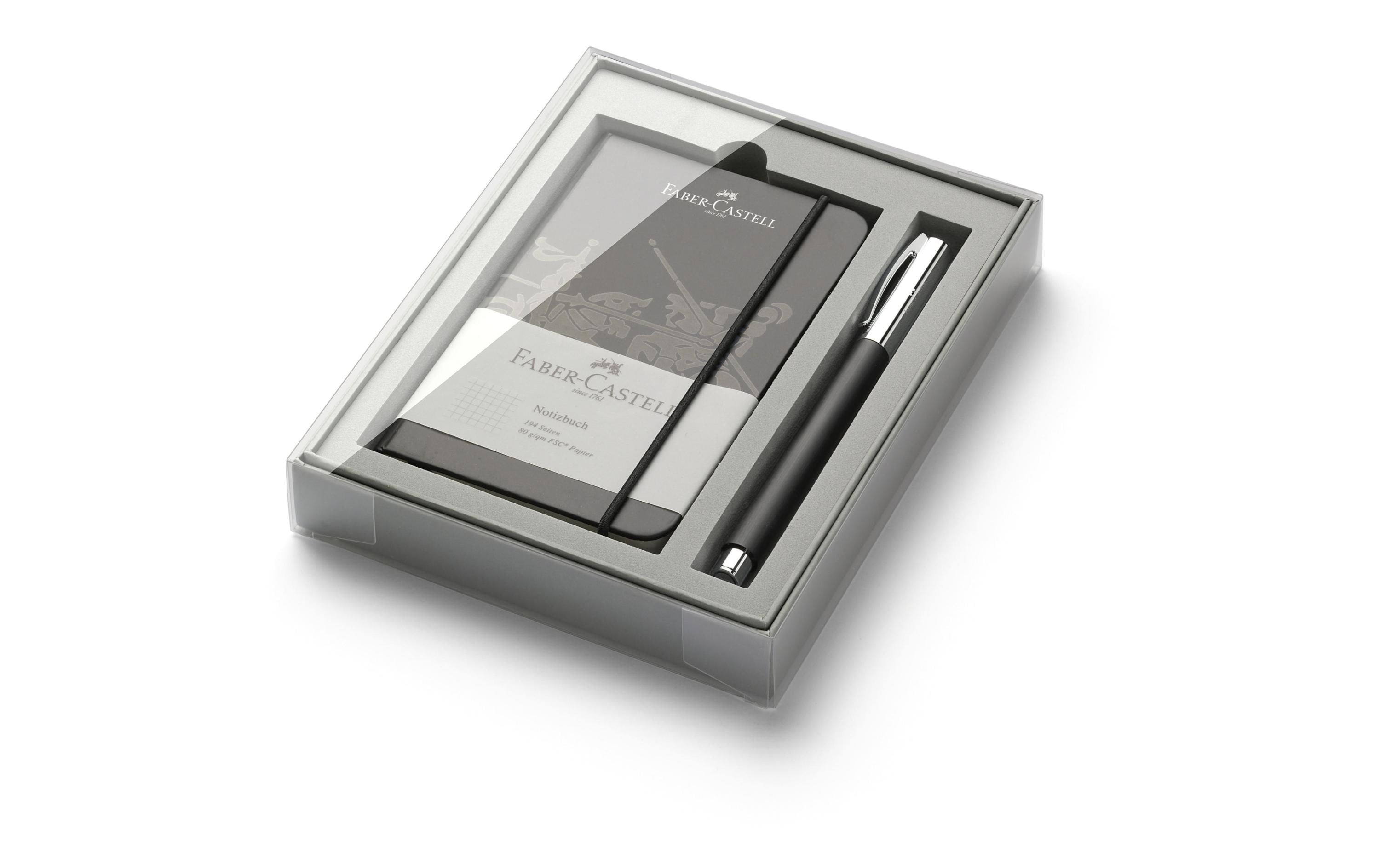 Faber-Castell Geschenkset Ambition OpArt Edelharz, inkl.Notizbuch