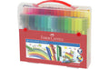 Faber-Castell Filzstift Connector 80er Kartonetui, auswaschbar aus Kleidung