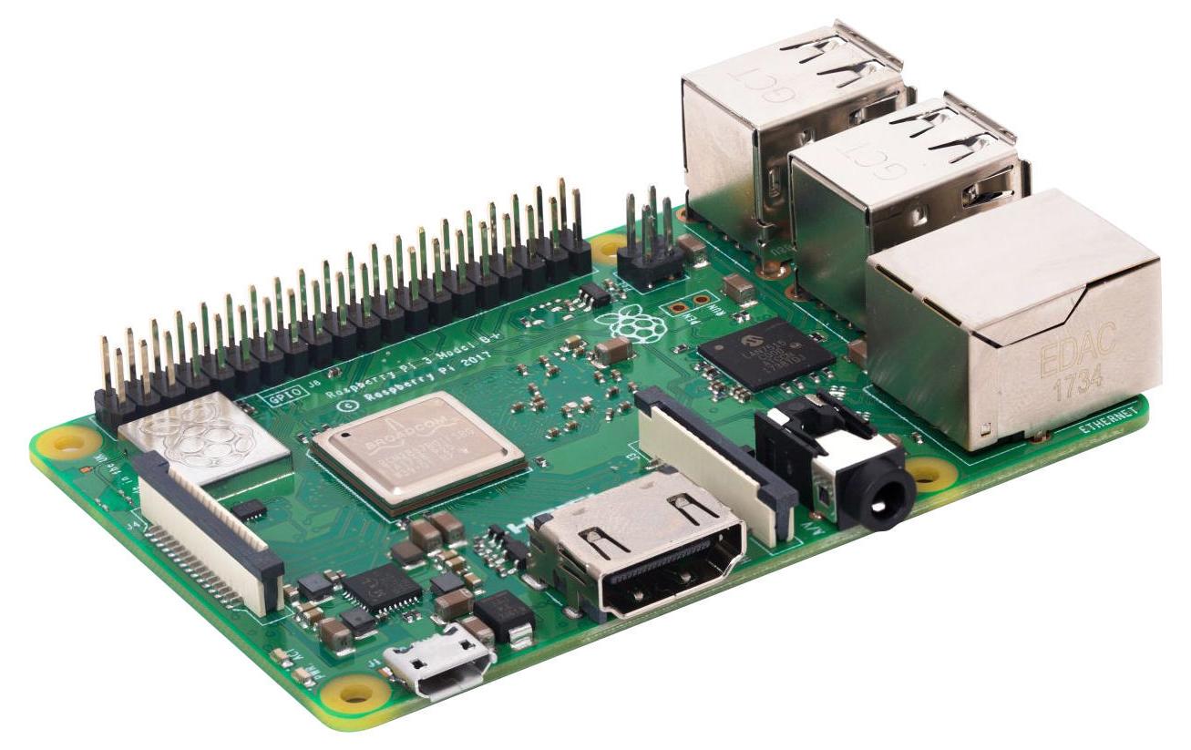 Raspberry Pi 3 Model B+ 1GB, (Pi 3B+) Quadcore 1.4Ghz, 1GB, WLAN-AC,ohne Gehäuse