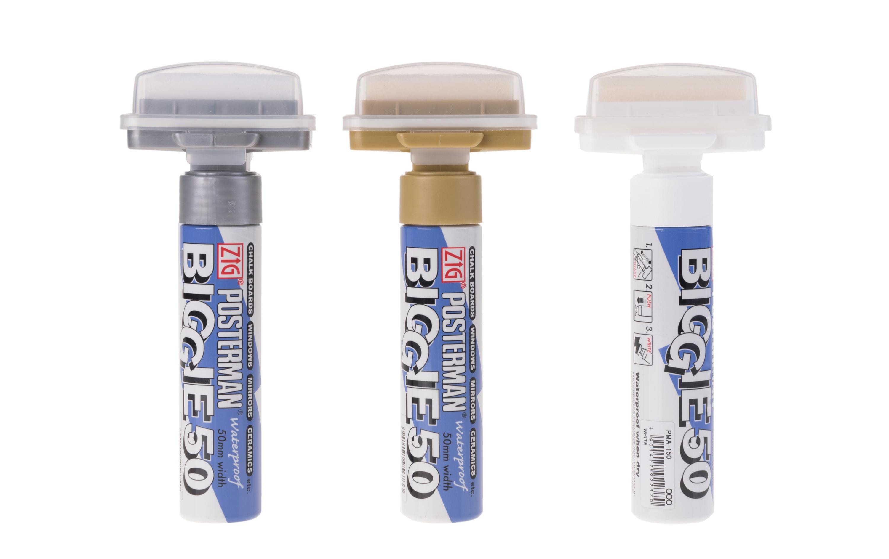 ZIG Marker Posterman Biggie 3 Metallicfarben, 50 mm