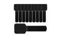 Label-the-cable Klettkabelhalter WALL STRAP schwarz, 9 cm, 10 Stück