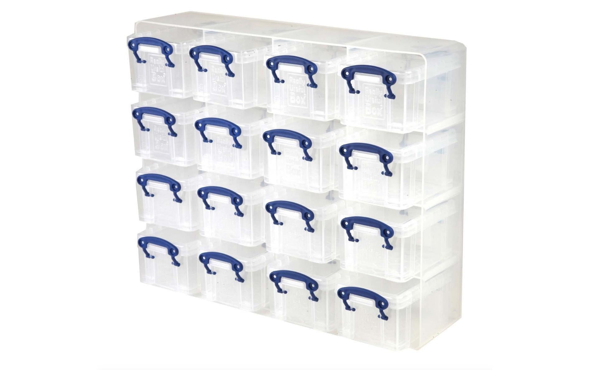 Really Useful Box Set 0.3 Liter klar 16 Kunststoffbox, 310x120x375