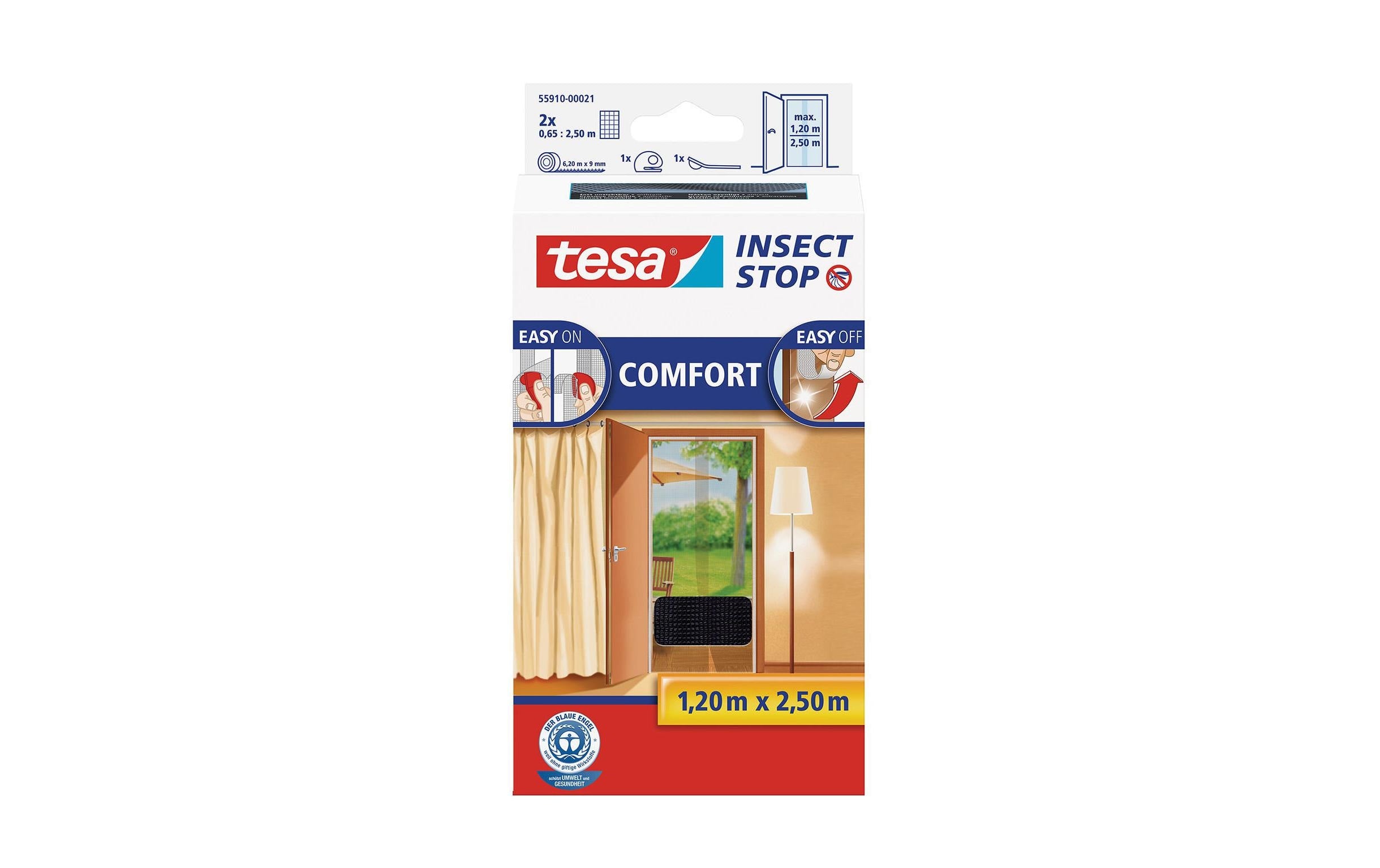 Tesa Insect Stop Comfort Türen anthrazit Grösse: 2x 0.65m x 2.2m,