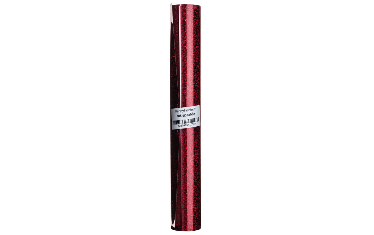 HappyFabric HappyFashion Rot sparkle 1 Rolle, 25 x 100 cm