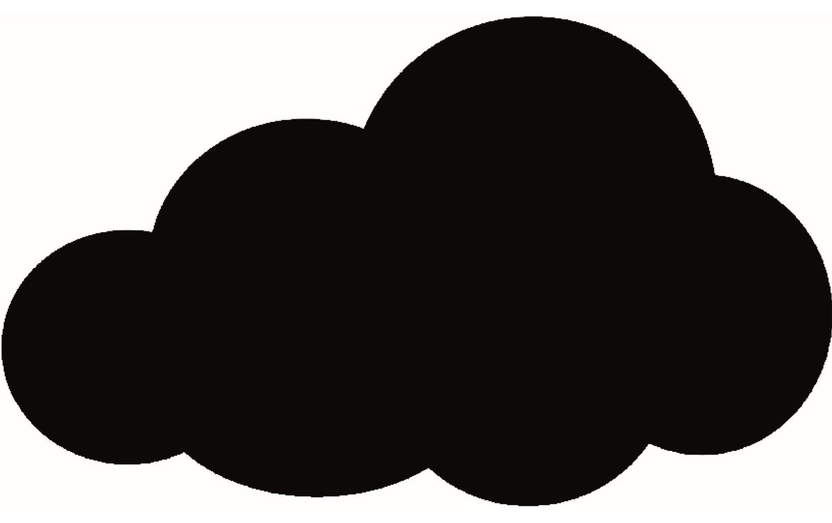 Securit Kreidetafel Silhouette Klett Wolke inkl. 1 weisser Kreidestift, 27.3x47cm