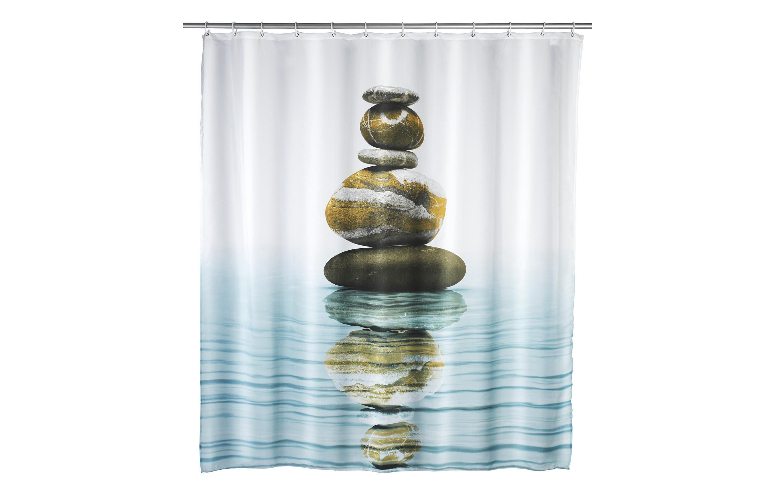 Wenko Duschvorhang Meditation Länge 200cm, Breite 180cm, Polyester