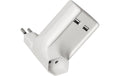 STEFFEN USB Zwischenstecker, 2xUSB 2.1A drehbar 270°, weiss