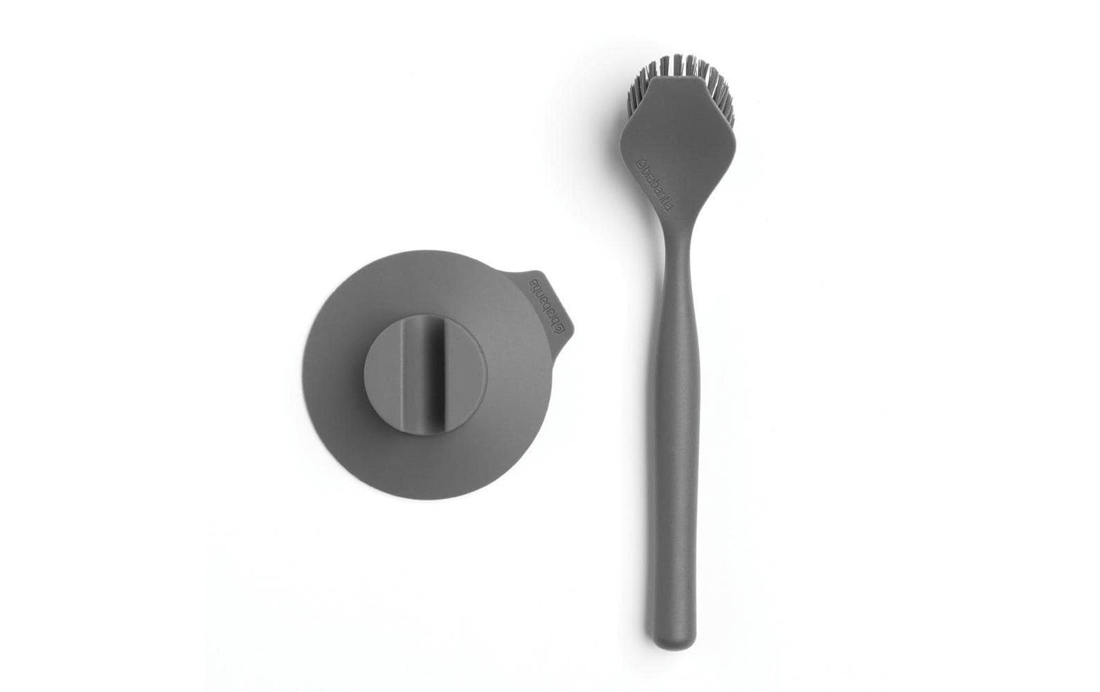 Brabantia Abwaschbürste mit Saugnapfhalteru dark grey