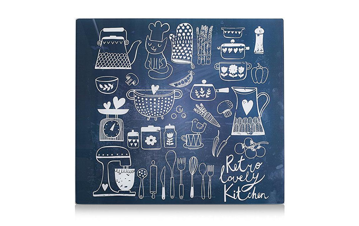 Zeller Present Herdabdeck-/Schneideplatten Kitchen, Glas, 56x50cm