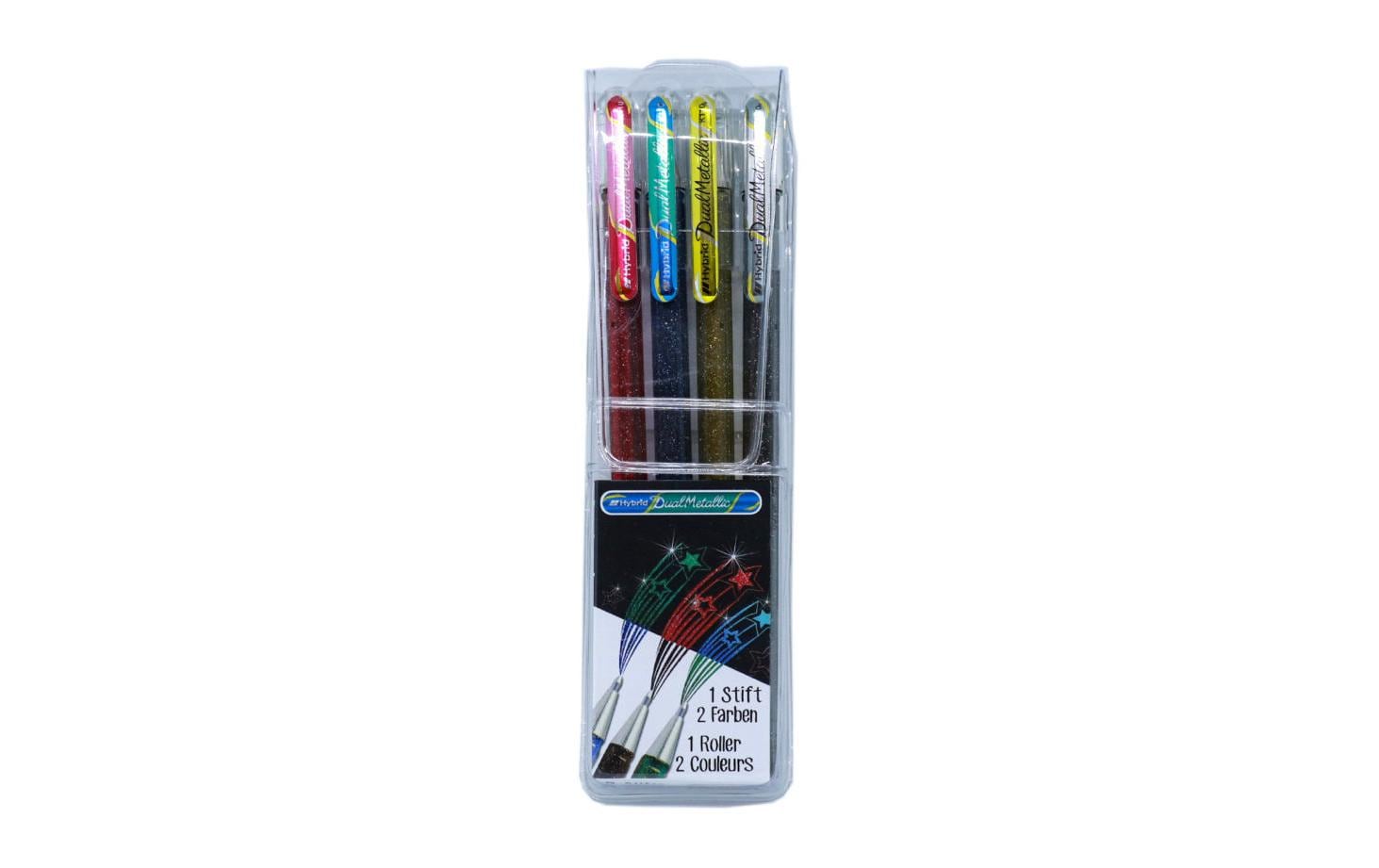 Pentel Hybrid Roller Gel Dual Metallic 1mm 4er Set