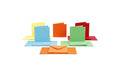 Creativ Company Karten 220 g/m2 und Couvert 5 Farben, 50 Stück, 15 x 15 cm