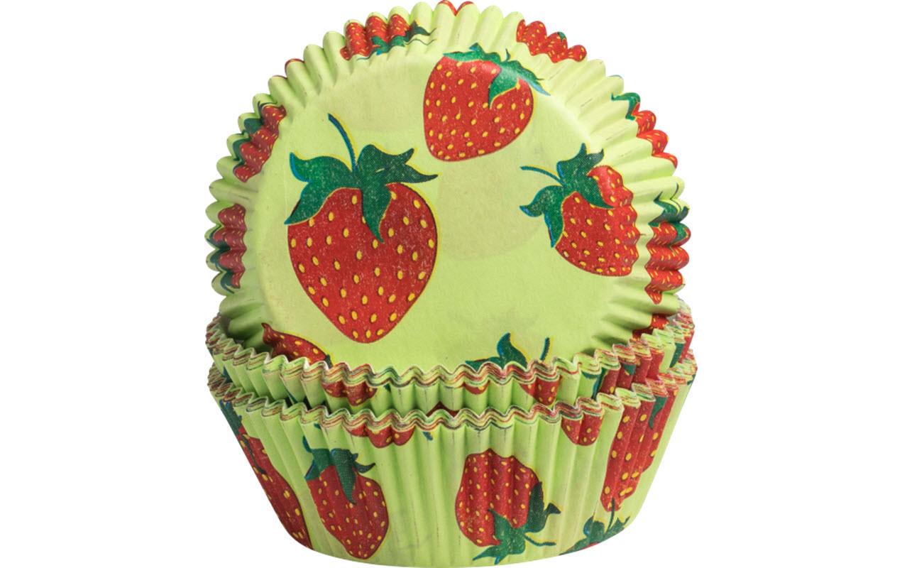 Demmler Papierförmchen Erdbeere 60 Stück, 5x2,5cm