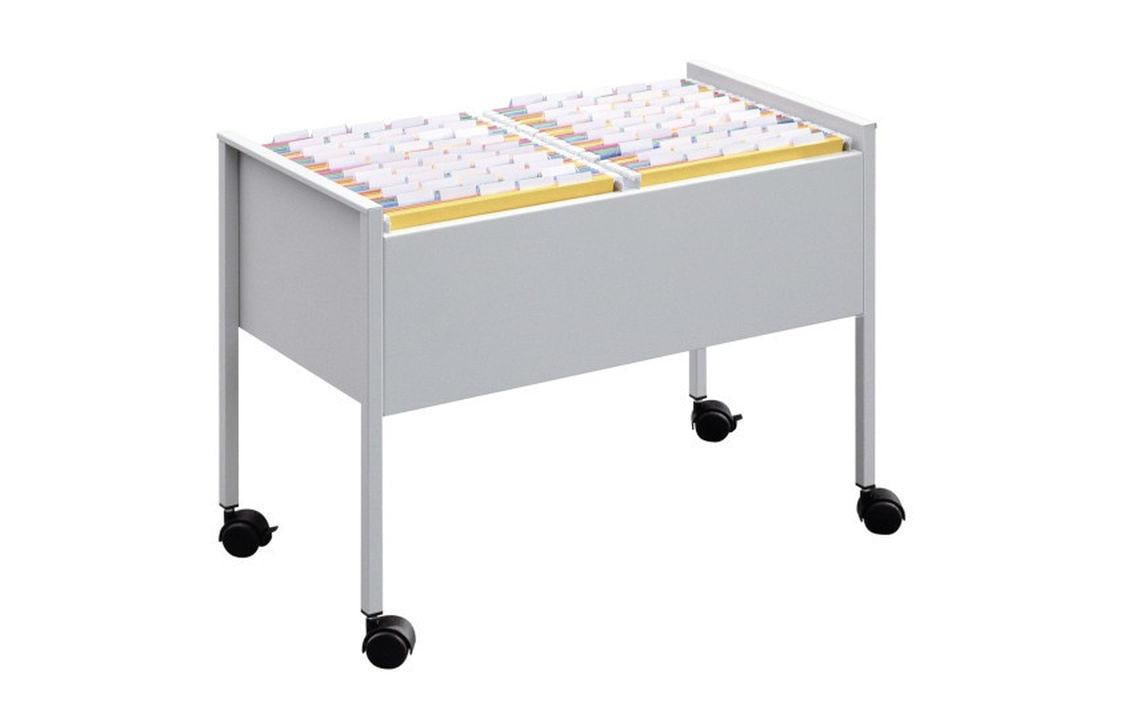 Durable Hängemappenwagen Economy 100 DUO A4 Hängemappen A4 mit 4 Rollen, silber