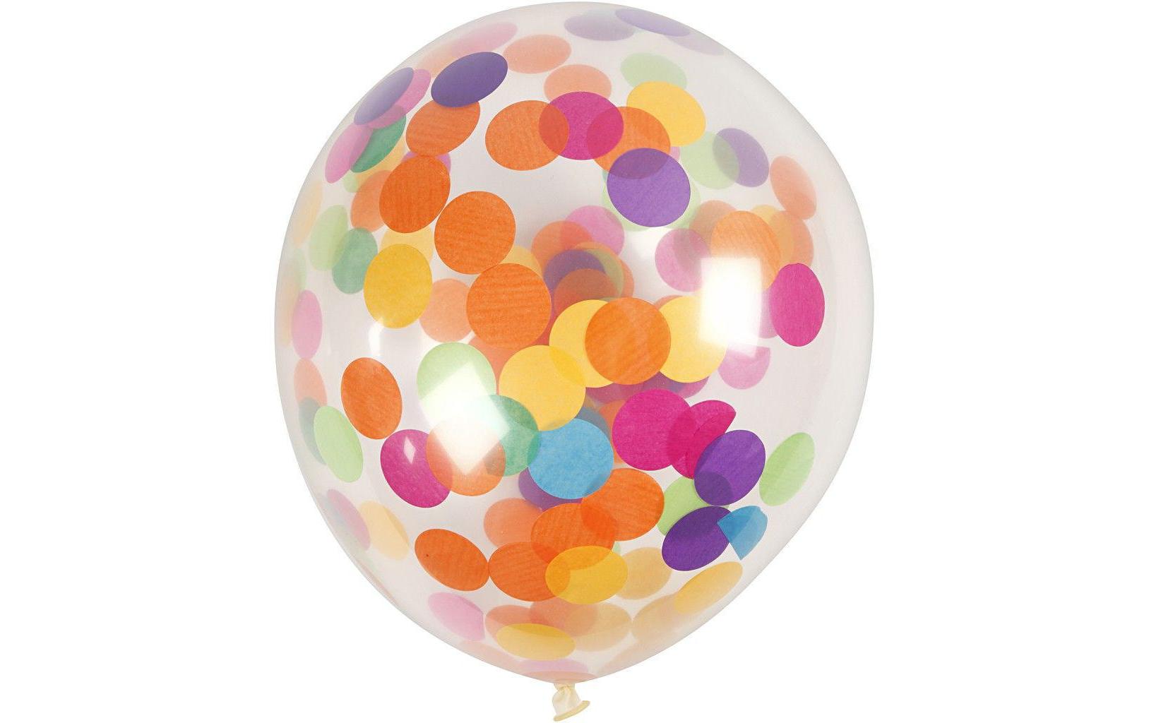 Creativ Company Ballons Konfetti 4 Stück, 23 cm, rund