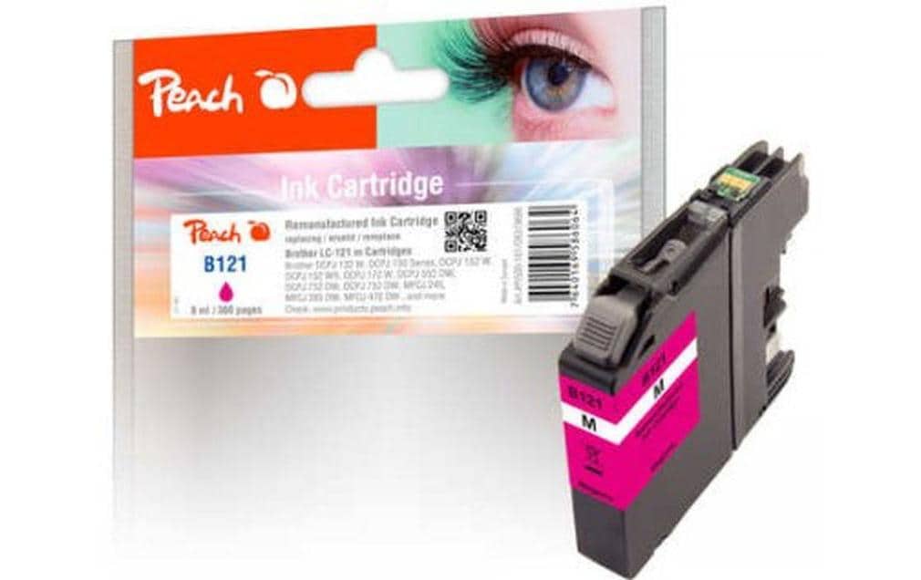Peach Tinte Brother LC-121 Magenta 8ml, 300 Seiten