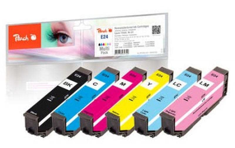 Peach Tinte Epson 24 MultiPack 1x 7.6ml, 5x 6.2ml, 6x 400 Seiten