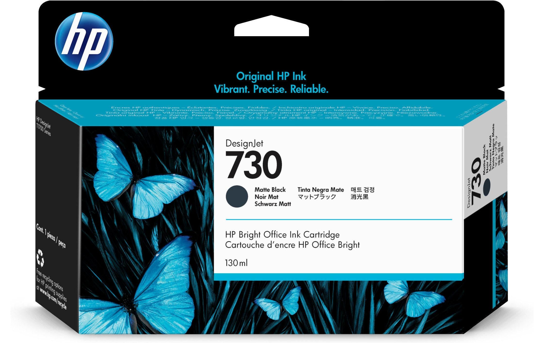 HP Tinte Nr. 730 - Matte Black (P2V65A) Tintenvolumen 130 ml