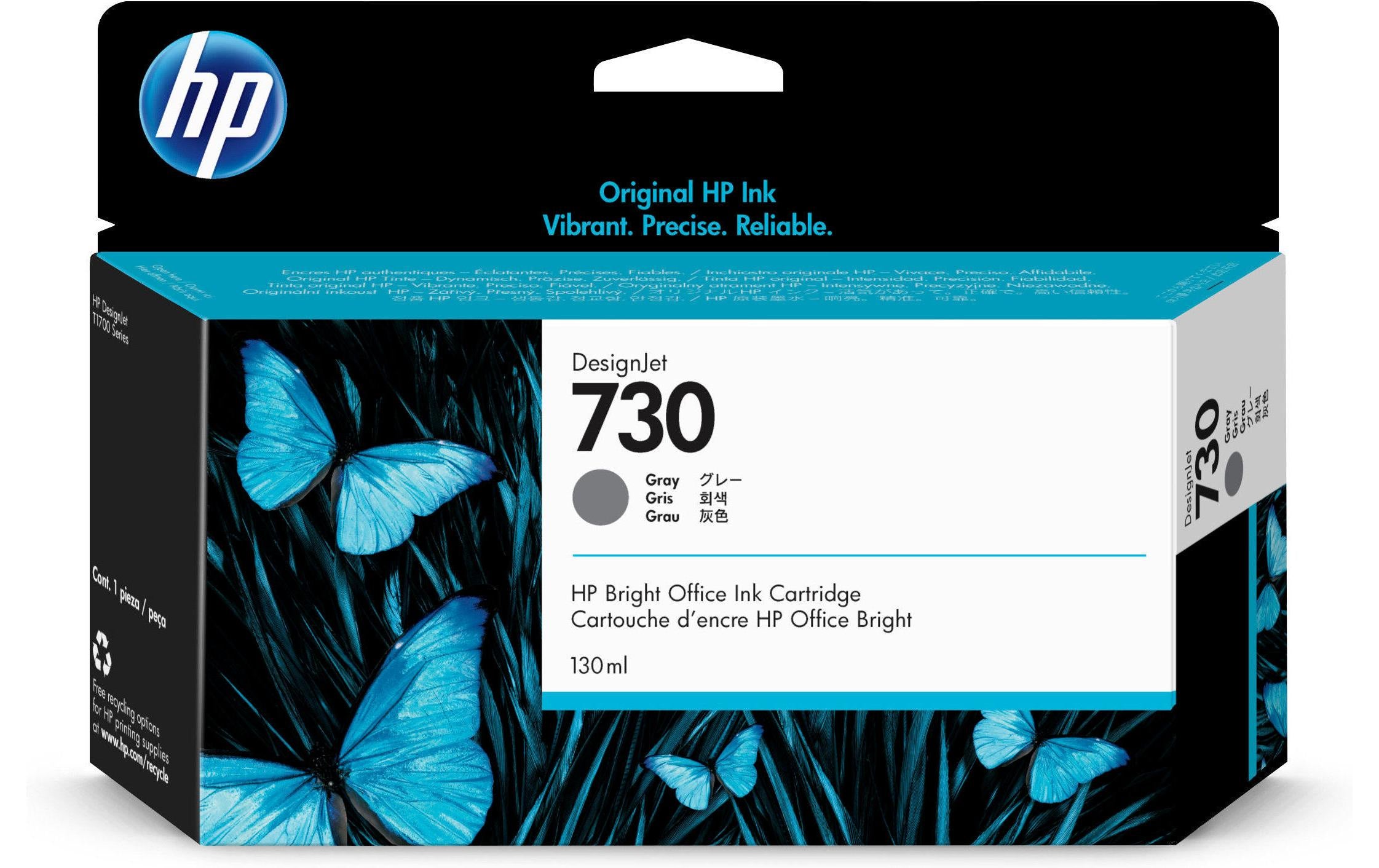 HP Tinte Nr. 730 - Grey (P2V66A) Tintenvolumen 130 ml