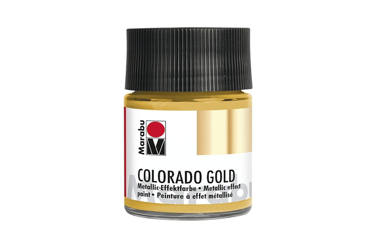 Marabu Metallic-Effektfarbe Colorado Gold 50 ml, Metallic-Gold