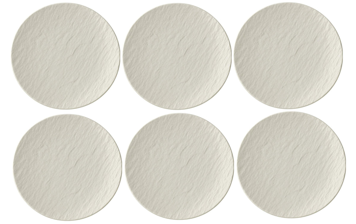 Villeroy & Boch Manufac. Rock Brotteller weiss, 6 Stück, 16cm