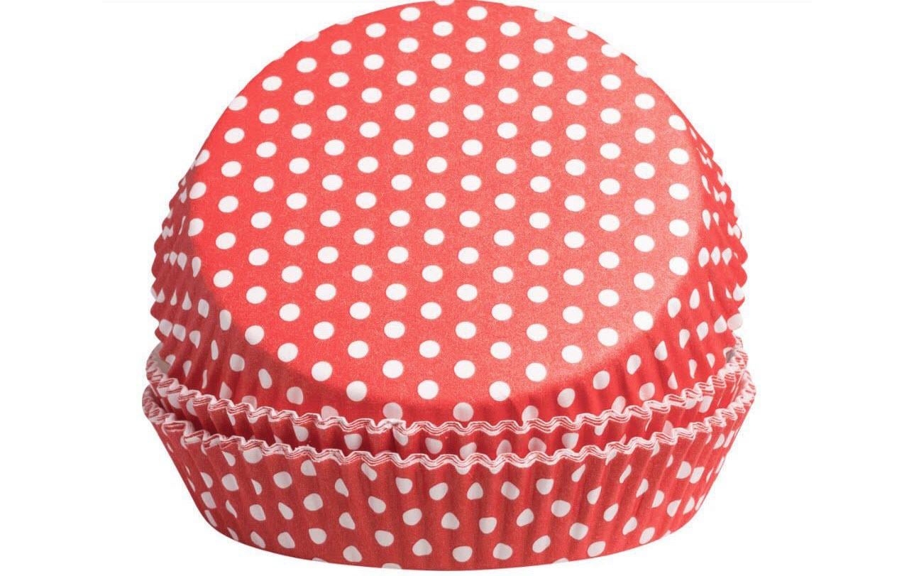 Demmler Tarte-Backform Sterne Pünktchen 12 Stück, 7,5 x 2 cm, Ofenkarton
