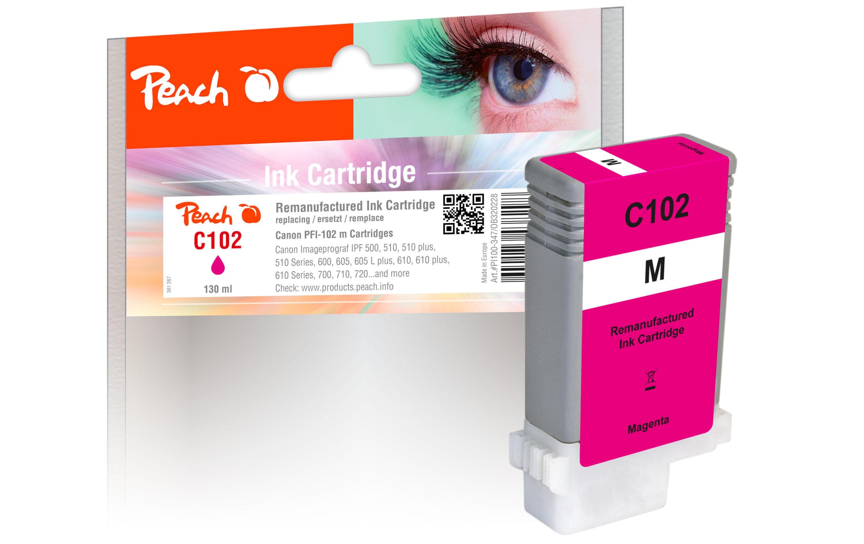 Peach Tinte Canon PFI-102 magenta, 130ml