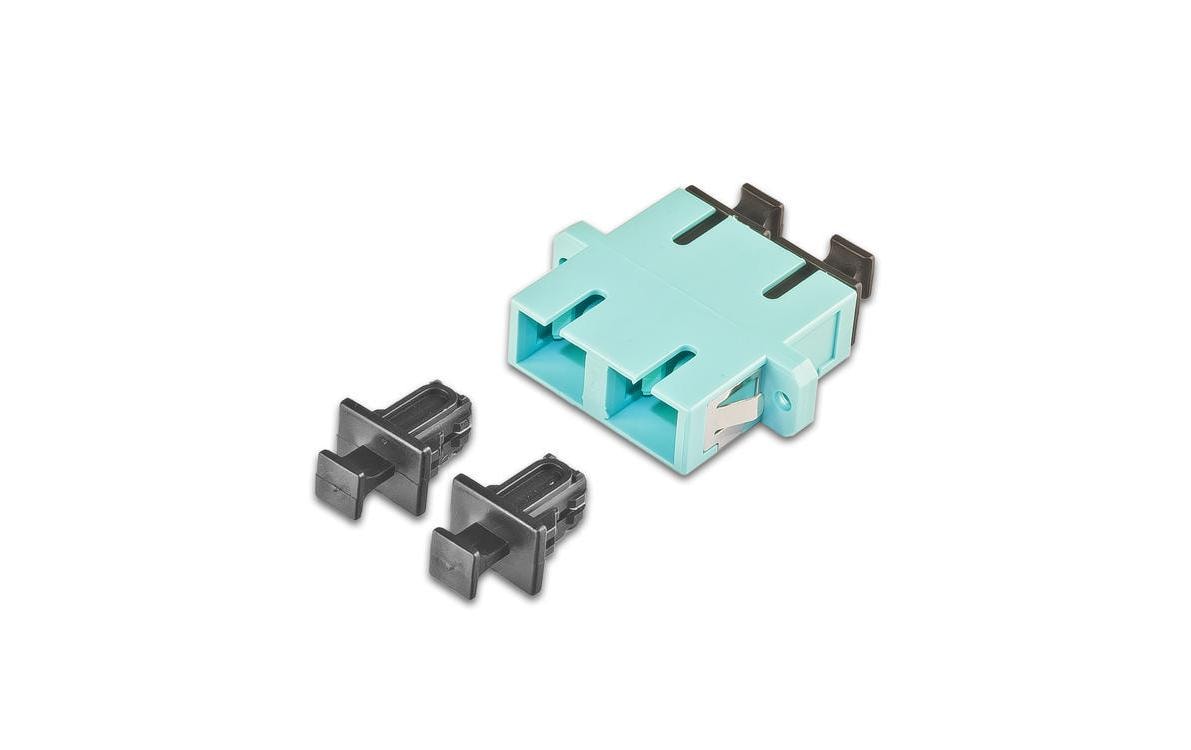 Lightwin LWL Kupplung SC-SC, OM3 Duplex Multimode, türkis