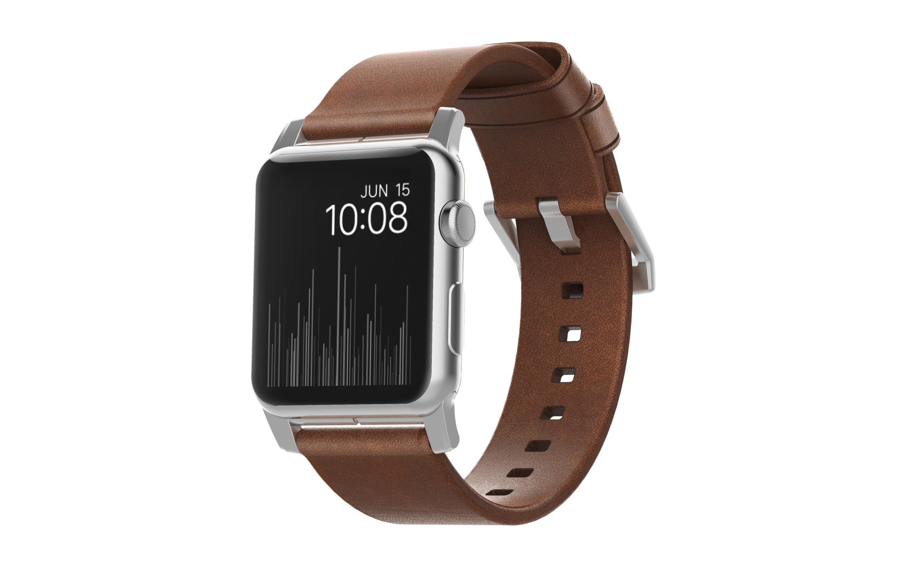 Nomad Modern Strap braun/silber Apple Watch 42mm