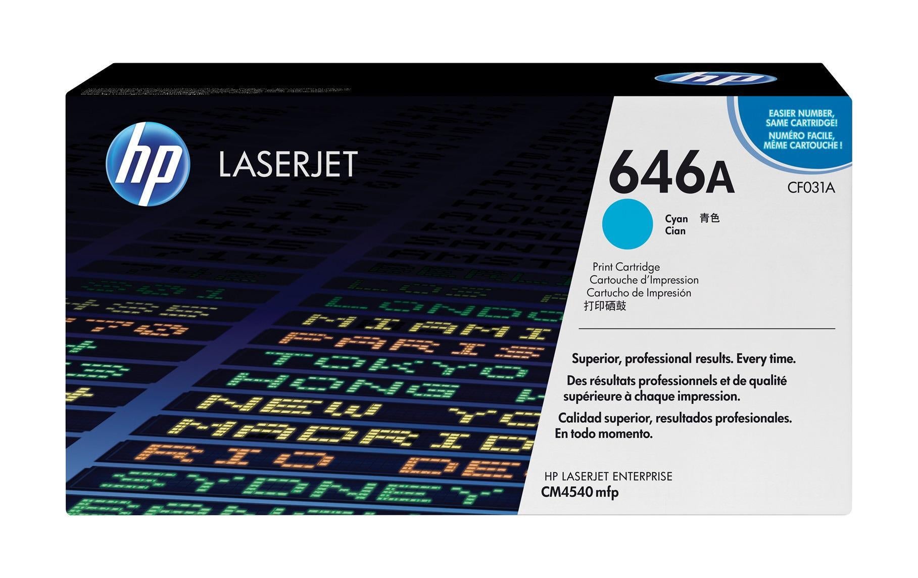HP Toner 646A - Cyan (CF031A) Seitenkapazität ~ 12'500 Seiten