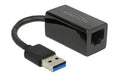 Delock USB3.1-A zu LAN Adapter, Kompakt 10/100/1000Mbps, schwarz, Realtek RTL8153